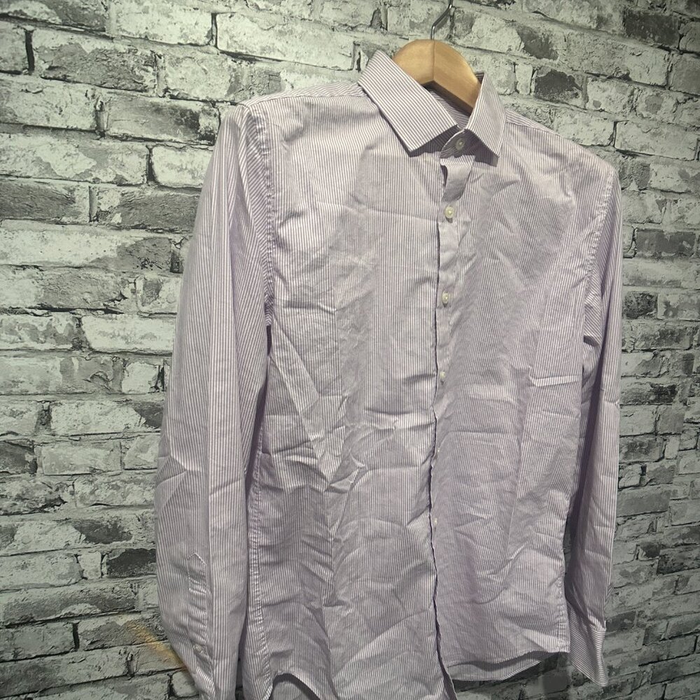 EUC J. Crew Men's Button Down Long Sleeve Shirt Striped Size Medium - Picture 2 of 15